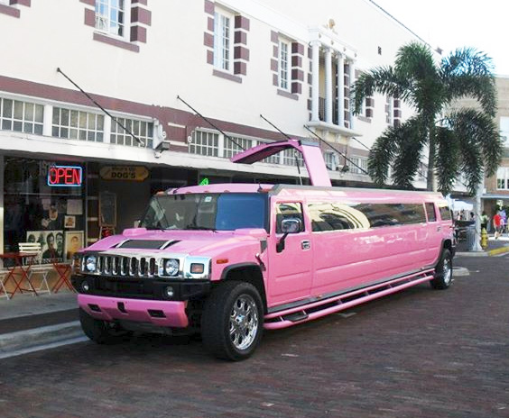 New Smyrna Beach Pink Hummer Limo 
